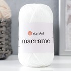 Пряжа "Macrame Макраме" 100% полиэстер 130м/90гр (154 белый) - фото 9353507