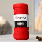 Пряжа "Ribbon" 40% полиэстер, 60% хлопок 125м/250гр (773 красный) - фото 109221946