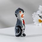 Сувенир «Кошка Милашка», 9 см, серая гжель - фото 25810145
