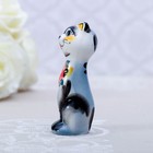 Сувенир «Кошка Милашка», 9 см, серая гжель - фото 25810146