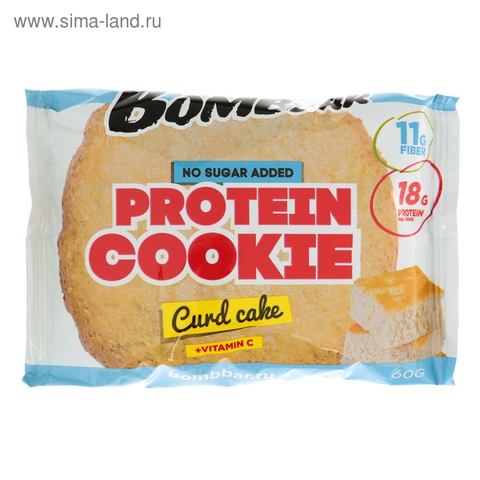Протеиновое печенье BOMBBAR, творожный кекс, 60 г - Фото 1