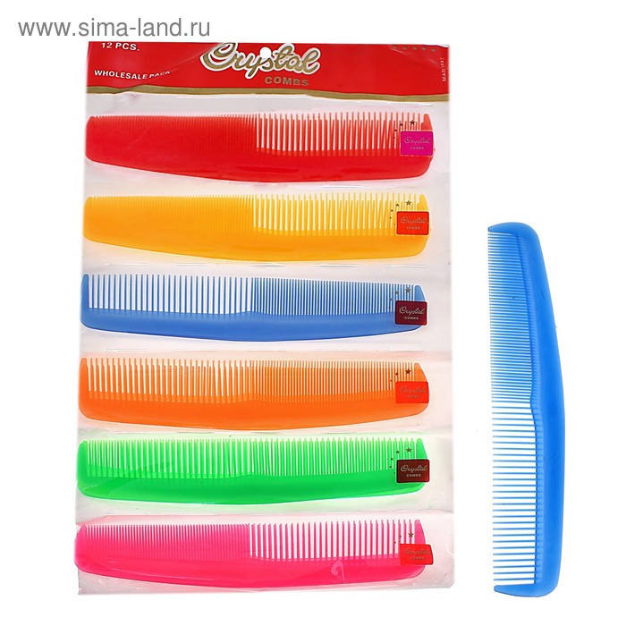 Расчёска комбинированная, цвета МИКС - Фото 1