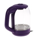 Чайник электрический Luazon LSK-1809, стекло, 1.8 л, 1500 Вт, подсветка, фиолетовый - фото 8469011