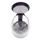 Чайник электрический Luazon LSK-1809, стекло, 1.8 л, 1500 Вт, подсветка, фиолетовый - фото 8469012