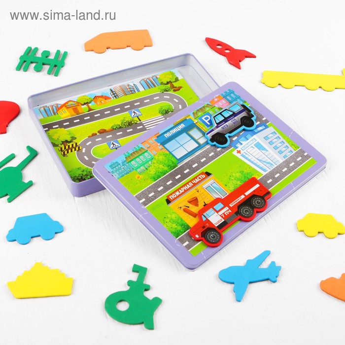 Магнитный конструктор «Запоминаем транспорт» - Фото 1