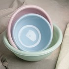 Набор мисок SparkPlast, 3 шт.: 1.2 л; 2.1 л; 3.2 л, пластик, МИКС - Фото 7