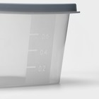 Набор контейнеров квадратных BioFresh, 3 шт: 0,23 л, 0,5 л, 0,9 л, цвет МИКС - фото 4275459
