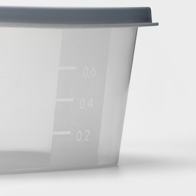 Набор контейнеров квадратных SparkPlast BioFresh, 3 шт.: 0.23 л, 0.5 л, 0.9 л, прозрачный, крышка МИКС