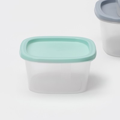 Набор контейнеров квадратных SparkPlast BioFresh, 3 шт.: 0.23 л, 0.5 л, 0.9 л, прозрачный, крышка МИКС