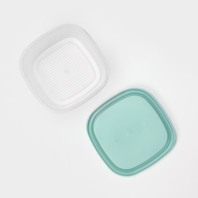 Набор контейнеров квадратных SparkPlast BioFresh, 3 шт.: 0.23 л, 0.5 л, 0.9 л, прозрачный, крышка МИКС