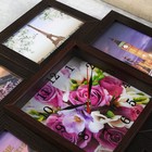 Часы-фоторамка "Букет из роз и орхидей" на 6 фото 10х15 см - Фото 3