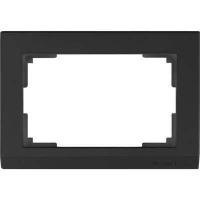 Рамка для двойной розетки WL04-Frame-01-DBL-black, цвет чёрный