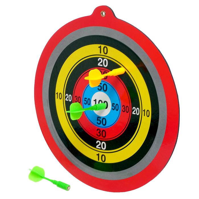 Дартс «Сто очков», с магнитными дротиками, МИКС - Фото 1