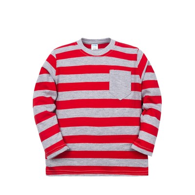 Лонгслив для мальчика "Fashionable red", цвет меланж/красный, рост 110-116 см