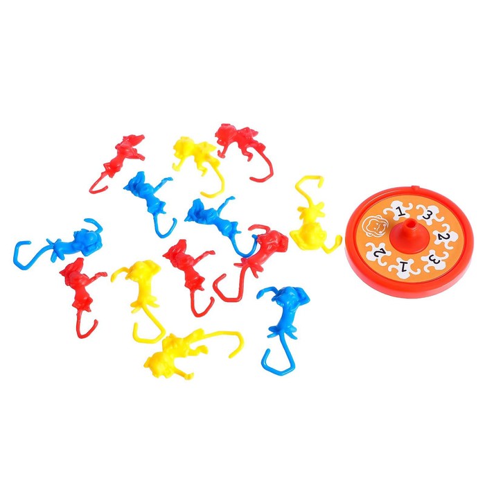 Настольная игра на ловкость «Мартышкин хвост»: рулетка, разноцветные мартышки - фото 1908469430