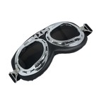 Очки для езды на мототехнике ретро Torso, стекло с затемнением, черные - Фото 2