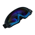 Очки для езды на мототехнике с доп. вентиляцией, стекло хамелеон, черно-синие - Фото 2
