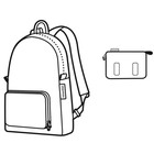 Рюкзак складной, широкие лямки, объём 14 л - Фото 3