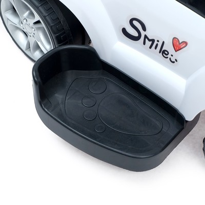 Толокар-каталка «Тачка», с родительской ручкой, цвет белый