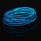 Неоновая нить Cartage для подсветки салона, адаптер питания 12 В, 5 м, синий - Фото 1