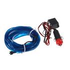 Неоновая нить Cartage для подсветки салона, адаптер питания 12 В, 5 м, синий - Фото 2