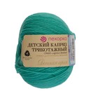 Пряжа "Детский каприз трикотажный" 50%мер. шерсть, 50% фибра 400м/50гр (1130 мятный леденец) - Фото 2