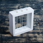 Кашпо деревянное 20×5.5×20 см с 3 колбами "Рамка Мини", белый Дарим Красиво - Фото 3