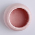 Миска керамическая для грызунов со скошенным краем 30 мл 5.7×5.7×3.5 см, розовая - Фото 4
