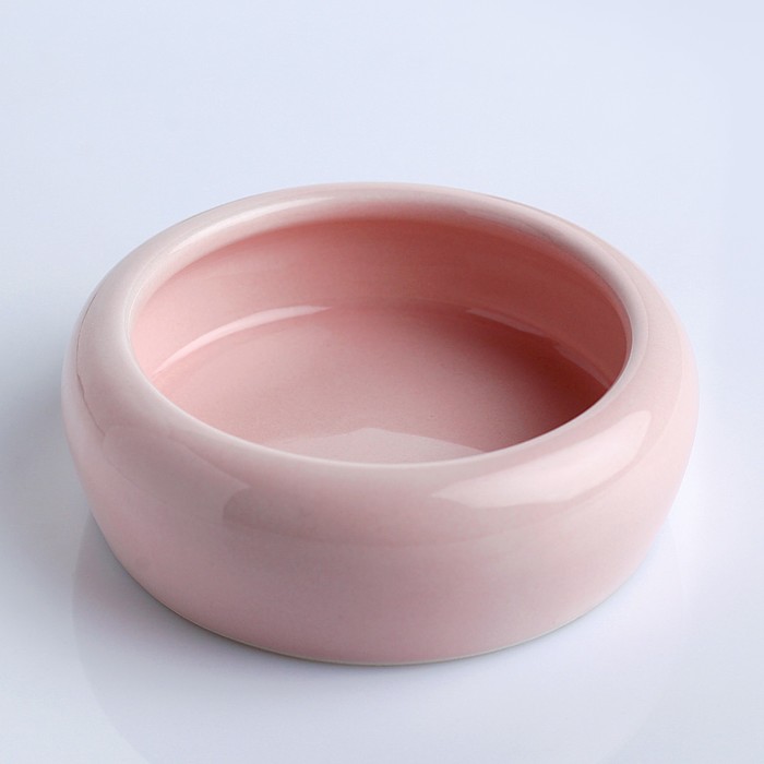 Миска керамическая 100 мл  10 х 3,2 см, нежно-розовая