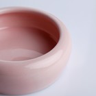 Миска керамическая 150 мл  10 х 3,2 см, нежно-розовая - Фото 4