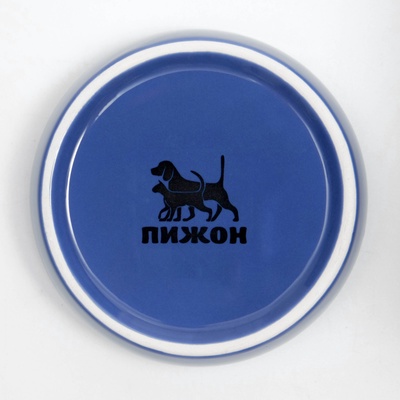 Миска, 100 мл, 10×3.2 см, керамика, синяя