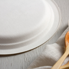 Тарелка одноразовая ECO, d=17.2 см, круглая, из сахарного тростника, цвет белый - Фото 3