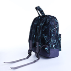 Рюкзак детский на молнии, наружный карман, светоотражающая полоса, цвет чёрный - Фото 2