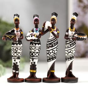 Сувенир "Женщина Африки с блюдом" 15,5×5×4 см, МИКС