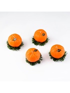 Набор свечей новогодних «Мандарины в ящике», 4 шт., 13.6×13.6×6.6 см - Фото 4