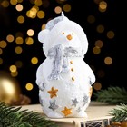 Свеча декоративная "Снеговичок", 6×5,5×11 см, белый - фото 8832379
