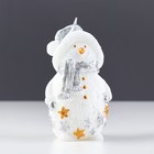 Свеча декоративная "Снеговичок", 6×5,5×11 см, белый - Фото 2