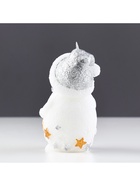 Новогодняя свеча декоративная «Снеговичок», 6×5.5×11 см, белый - Фото 4