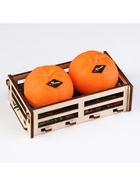 Набор свечей декоративных «Мандарины в ящике», 2 шт., 6.2×14×7.4 см - Фото 5