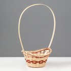 Корзина плетёная для хранения «Ладья», 18×16×6 см, бамбук - Фото 2