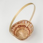 Корзина плетеная «Ладья», 18×16×6 см, бамбук - Фото 4