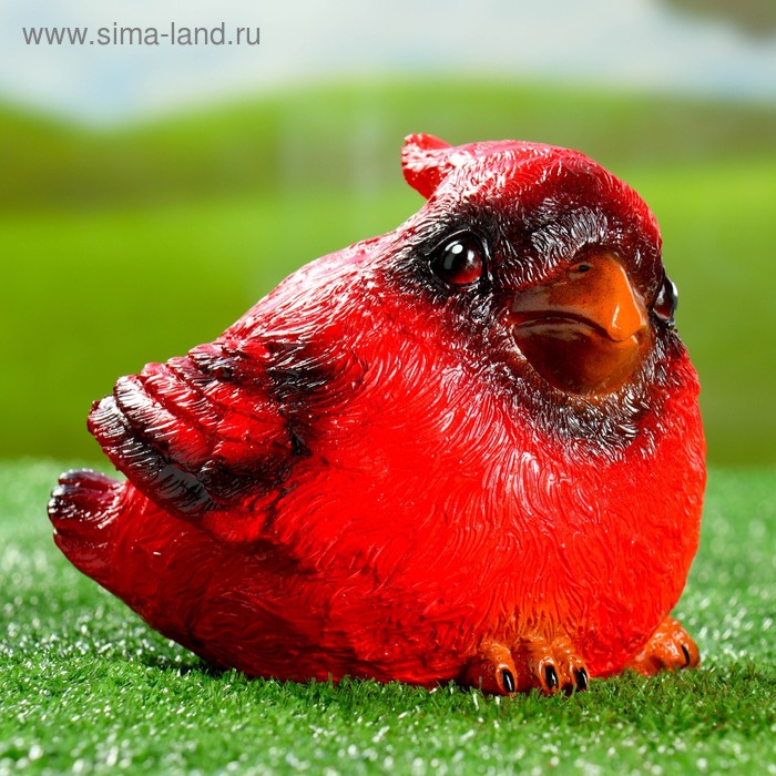 Садовая фигура "Красный кардинал" 14х14х17см - Фото 1