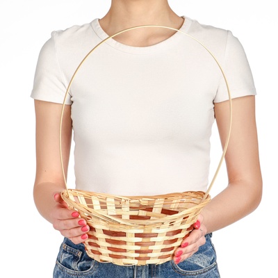 Корзина плетёная для хранения «Ладья», 24×17×8 см, бамбук