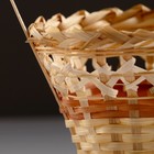 Корзина плетёная для хранения «Стакан», 14×14×16 см, ручка h=14 см, бамбук - Фото 2