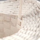 Корзина «Шляпка», белая, 25×9/45 см, бамбук - Фото 2