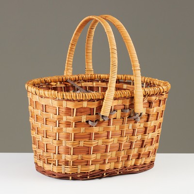 Корзина плетёная для хранения «Пикник», 33×20×18 см, ручка h=15 см, ротанг