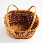 Корзина плетёная для хранения «Пикник», 33×20×18 см, ручка h=15 см, ротанг  (артикул 4427924)  большой выбор товаров оптом и в розницу по низким ценам с доставкой