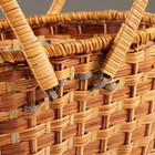 Корзина плетёная для хранения «Пикник», 33×20×18 см, ручка h=15 см, ротанг  (артикул 4427924)  большой выбор товаров оптом и в розницу по низким ценам с доставкой