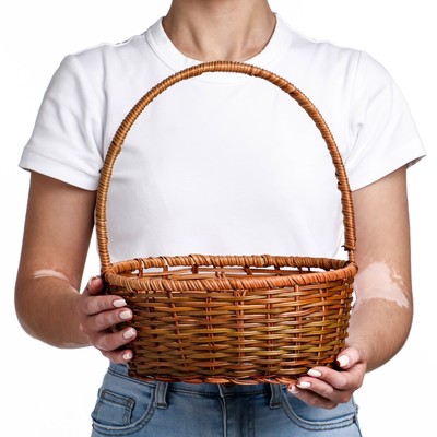 Корзина плетёная, 26×21×10/31 см, лоза, кукуруза