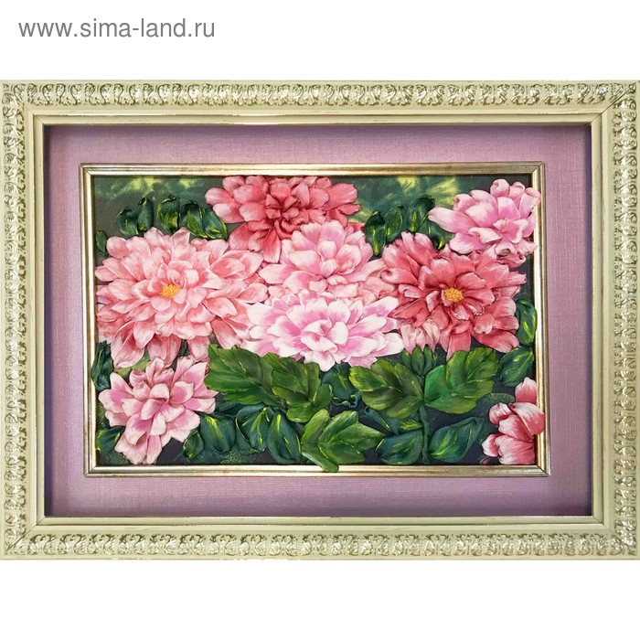 Набор для вышивки лентами «Розовые хризантемы» - Фото 1